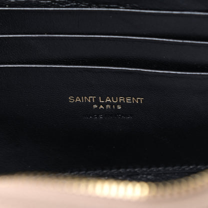Saint Laurent Grain De Poudre Matelasse Monogram Mini Lou Camera Bag Dark Beige 8 of 10