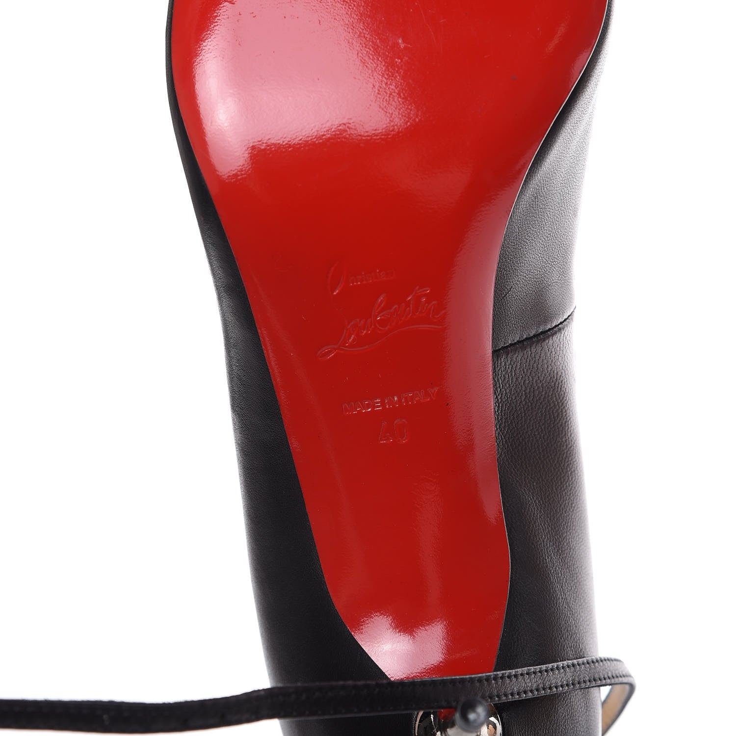 Christian Louboutin Nappa Ika 70 Pumps 40 Black Silver 6 of 10