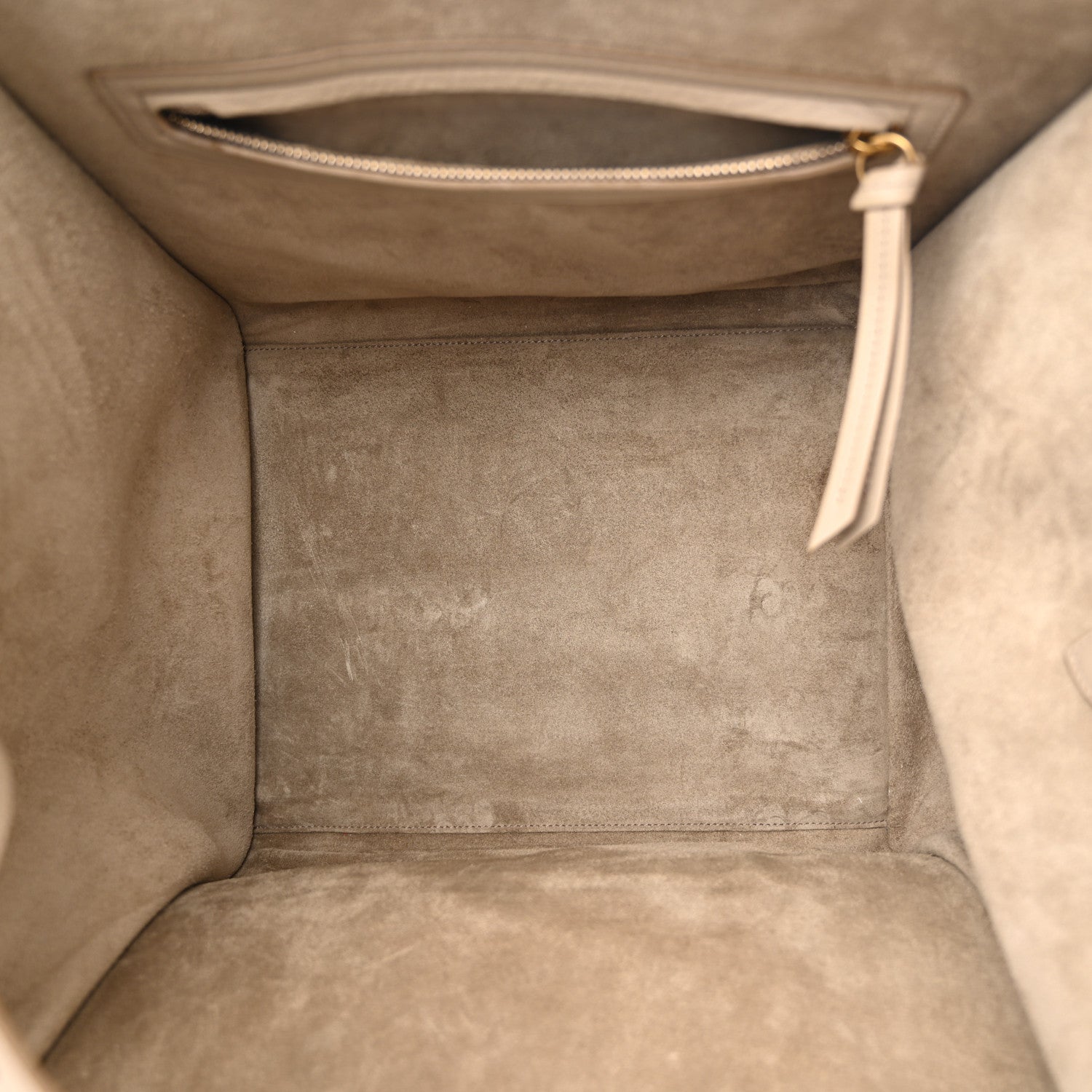 Celine Supple Calfskin Medium Phantom Luggage Beige 5 of 14