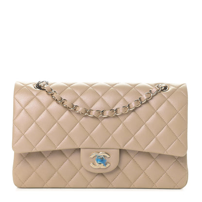 Chanel Iridescent Caviar Quilted Medium Double Flap Dark Beige 1 of 11