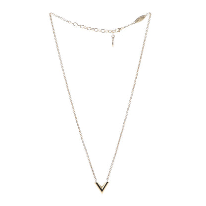 Louis Vuitton Essential V Necklace Gold 2 of 6