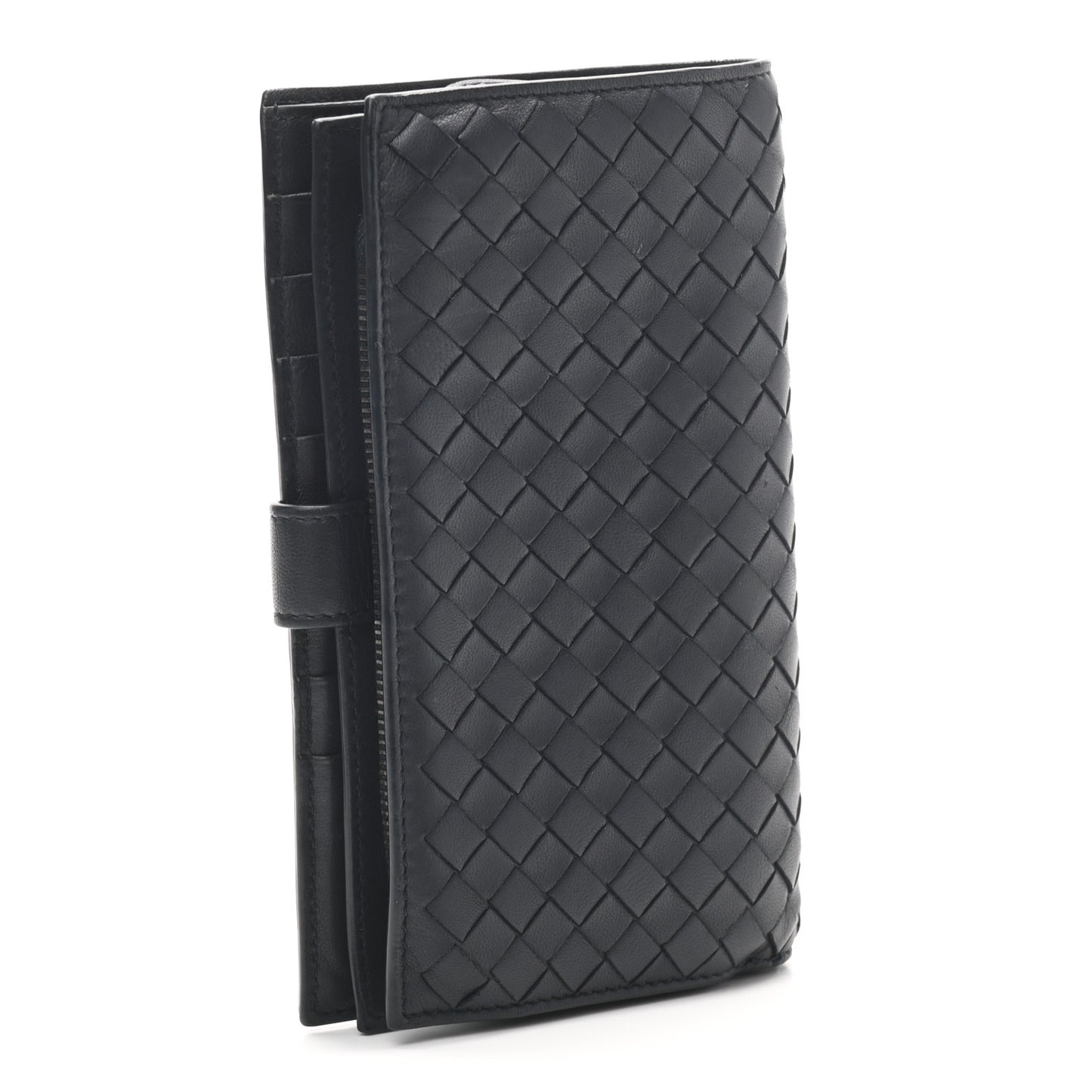 Nappa Intrecciato Continental Wallet Black