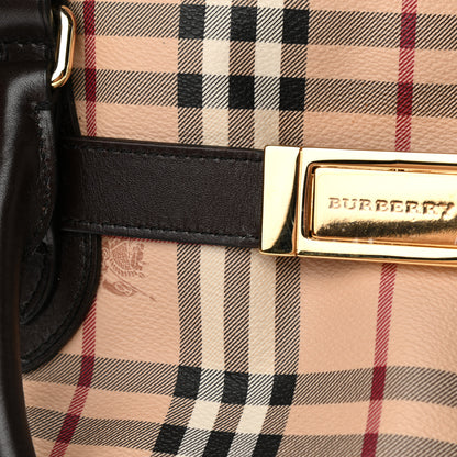 Burberry Haymarket Check Medium Golderton Tote Chocolate 15 of 16