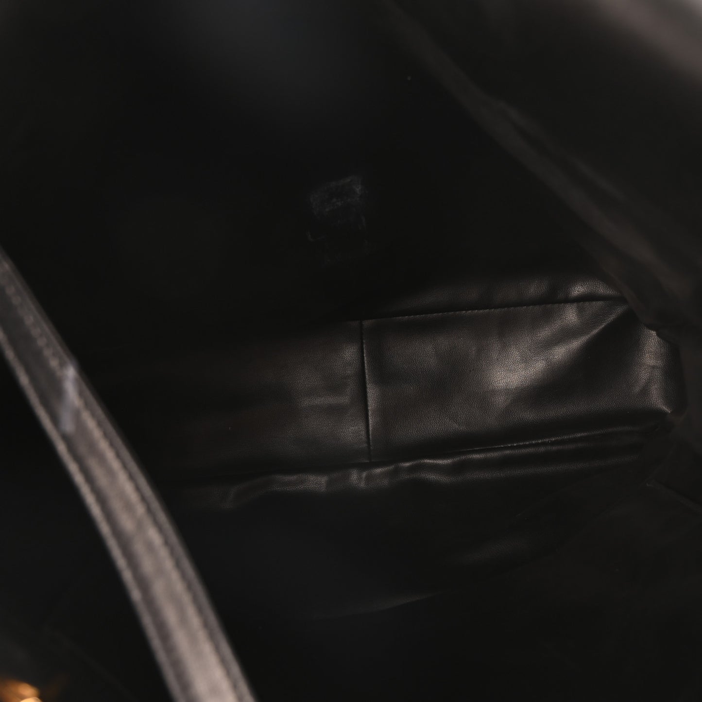 Lambskin Quilted Shopping Tote Black