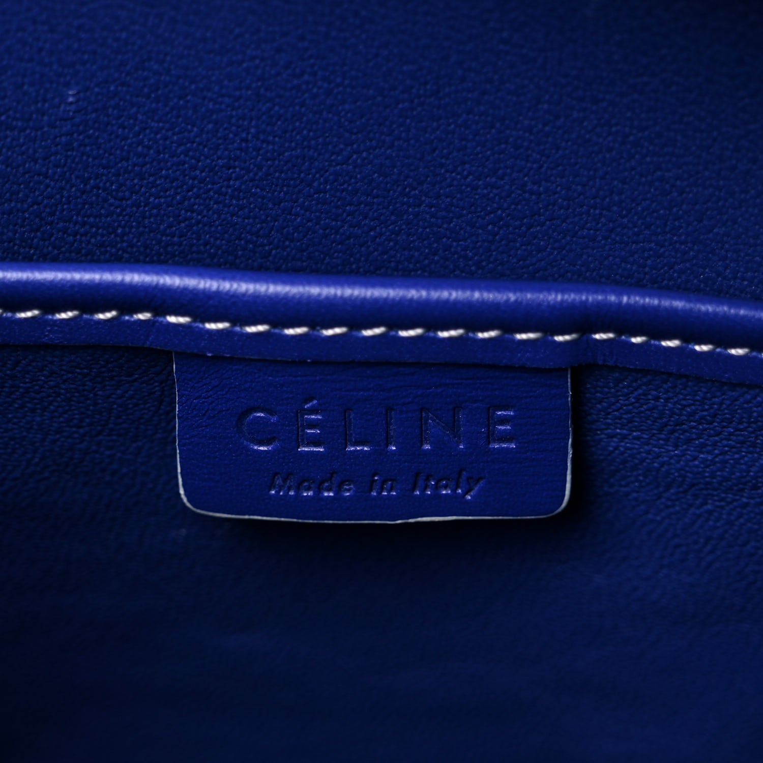 Celine Satin Calfskin Nano Debossed Luggage Inky Blue 6 of 11