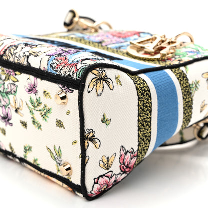 Christian Dior Canvas D-Constellation Embroidered Medium Lady D-Lite Latte Multicolor 8 of 9