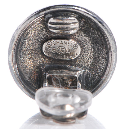 Chanel Metal Round CC Clip On Earrings 3 of 4