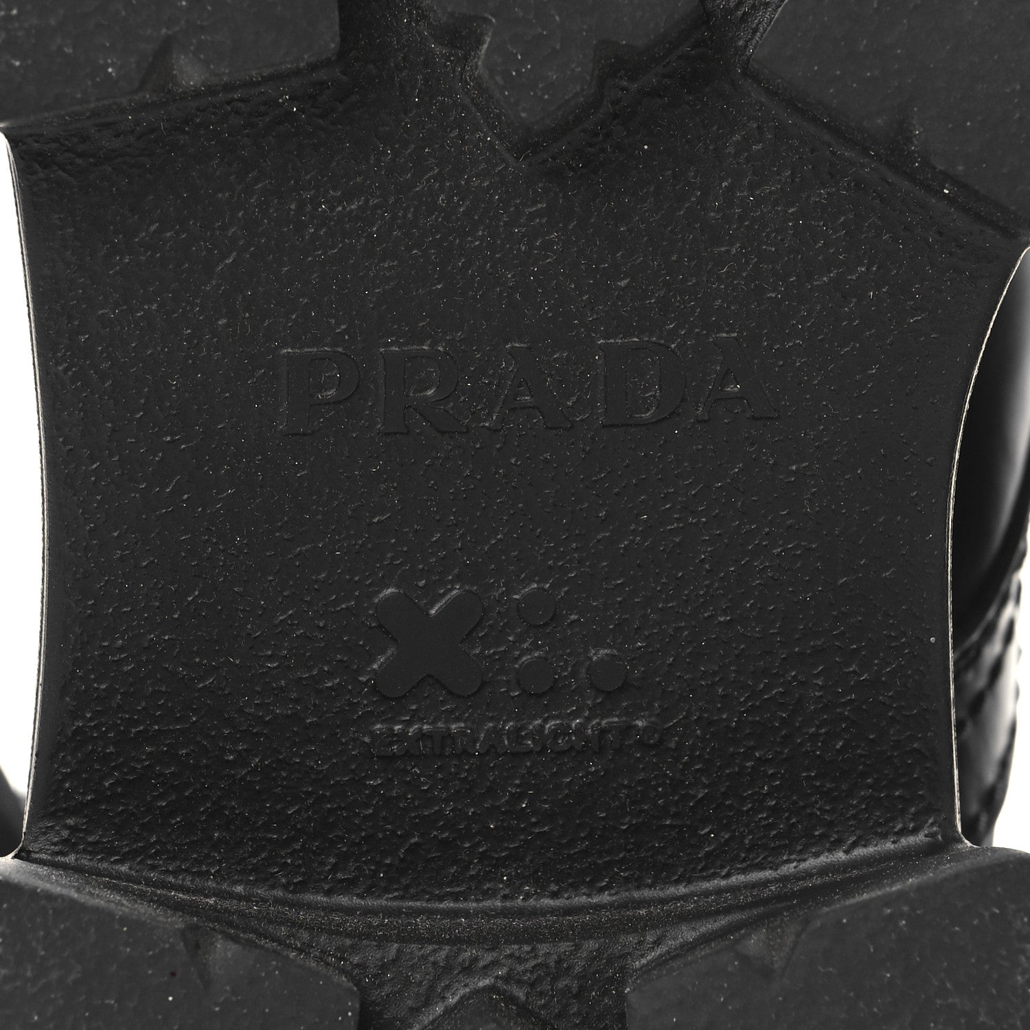 Prada Spazzolato Rois Re-Nylon Metal Triangle Logo Monolith Pouch Pocket 55mm Boots 38 Black 8 of 11