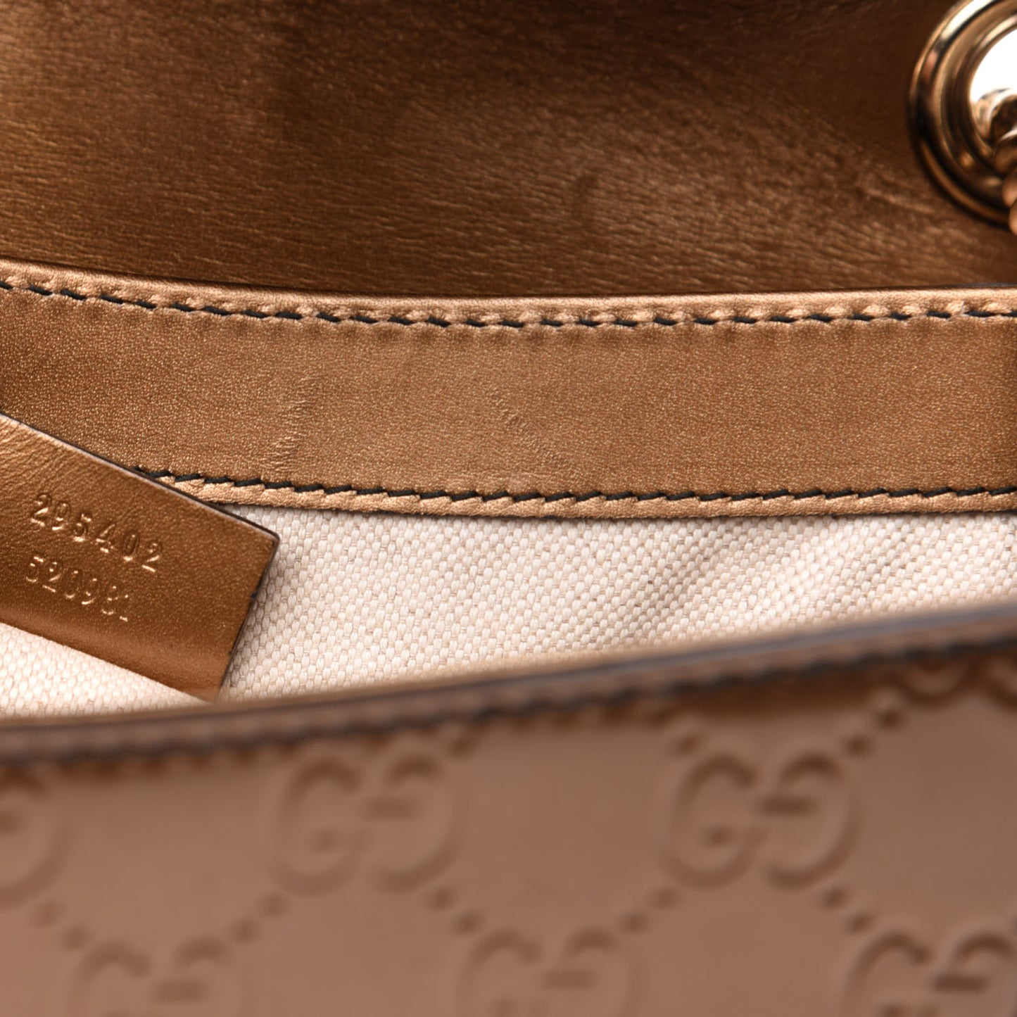Shine Guccissima Medium Emily Chain Shoulder Bag Acero
