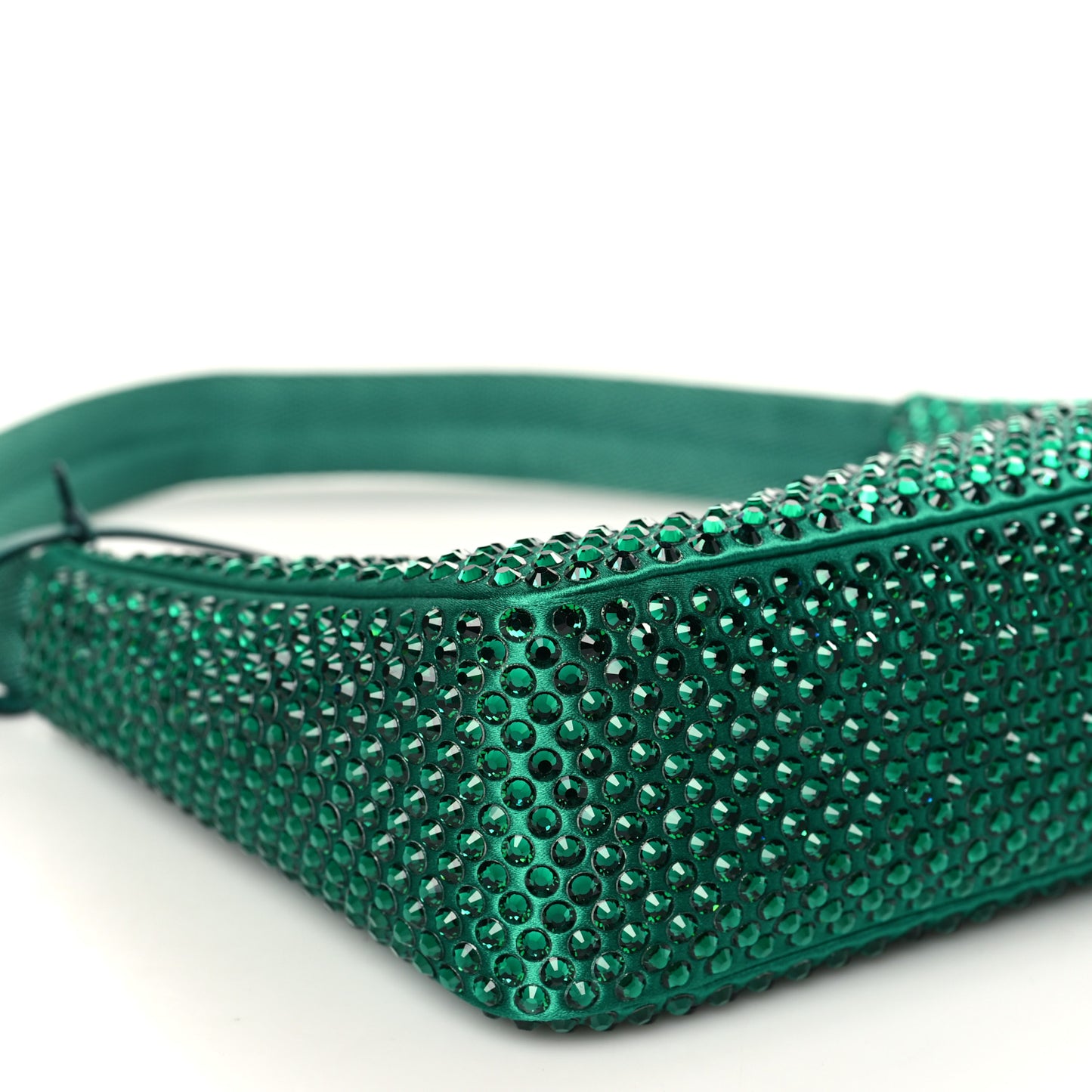 Satin Crystal Mini Re-Edition 2000 Bag Mango