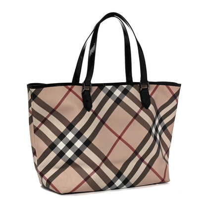 Burberry Nova Check Large Nickie Tote Black 4 of 18