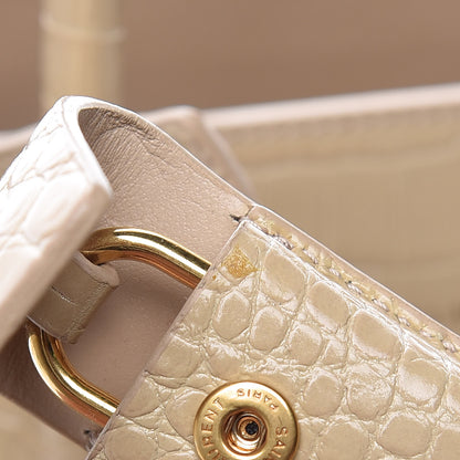 Saint Laurent Calfskin Crocodile Embossed Baby Sac De Jour Nude 10 of 10