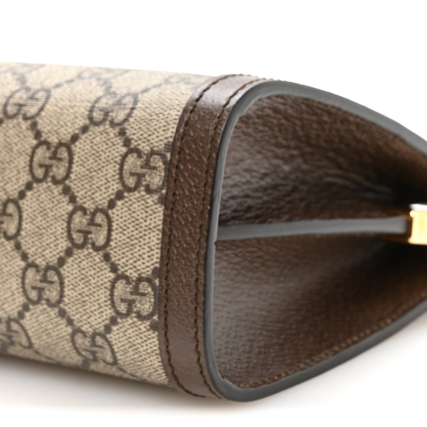 GG Supreme Monogram Web Small Ophidia Chain Shoulder Bag Brown