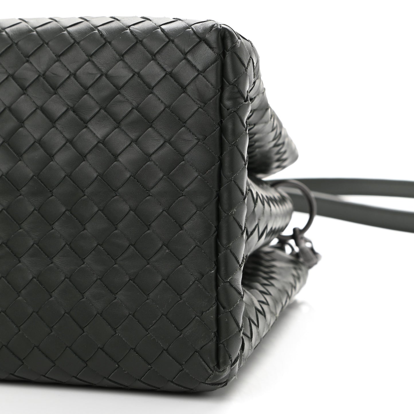 Nappa Intrecciato Small Roma Tote Dark Green