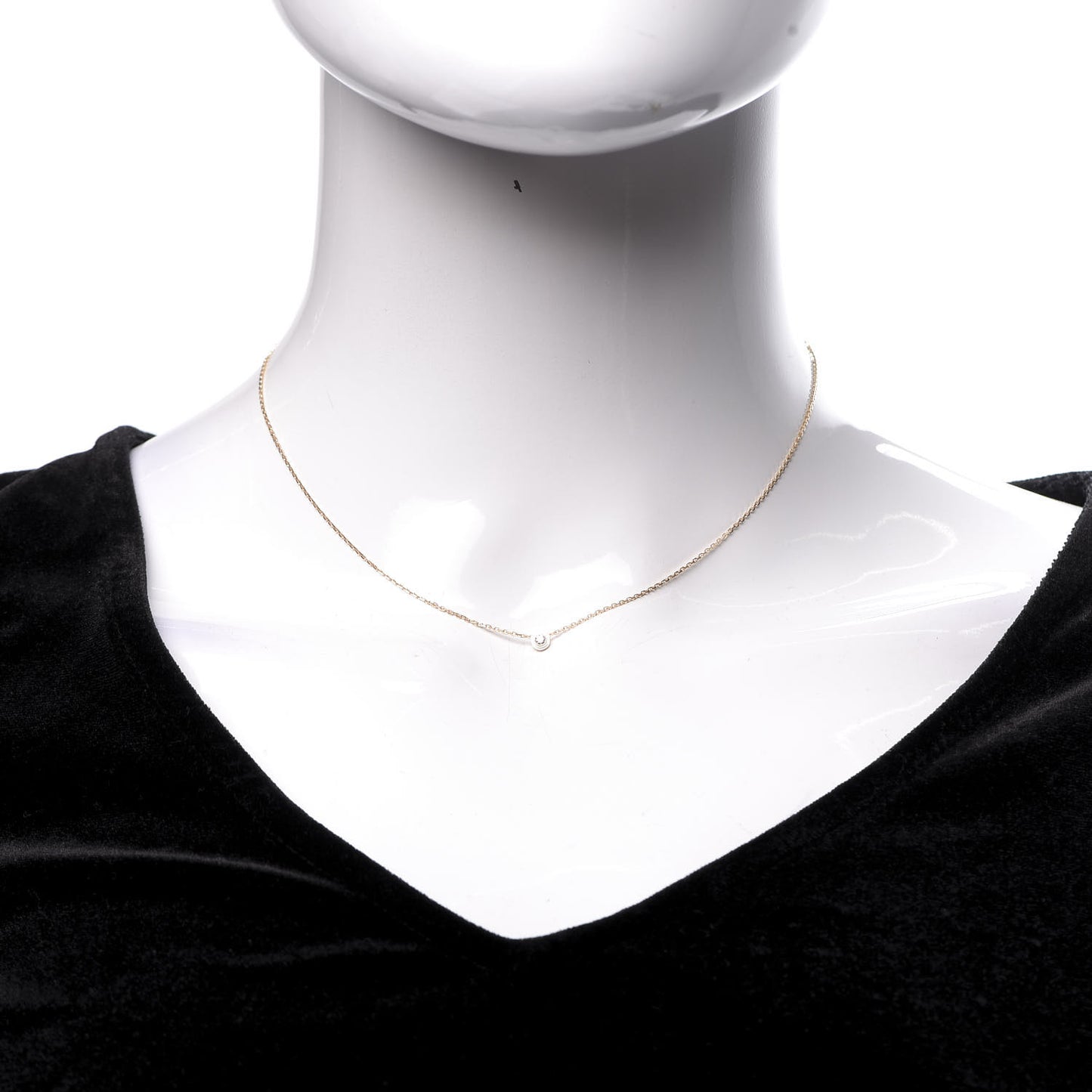 18K Yellow Gold Diamond XS D'Amour Pendant Necklace