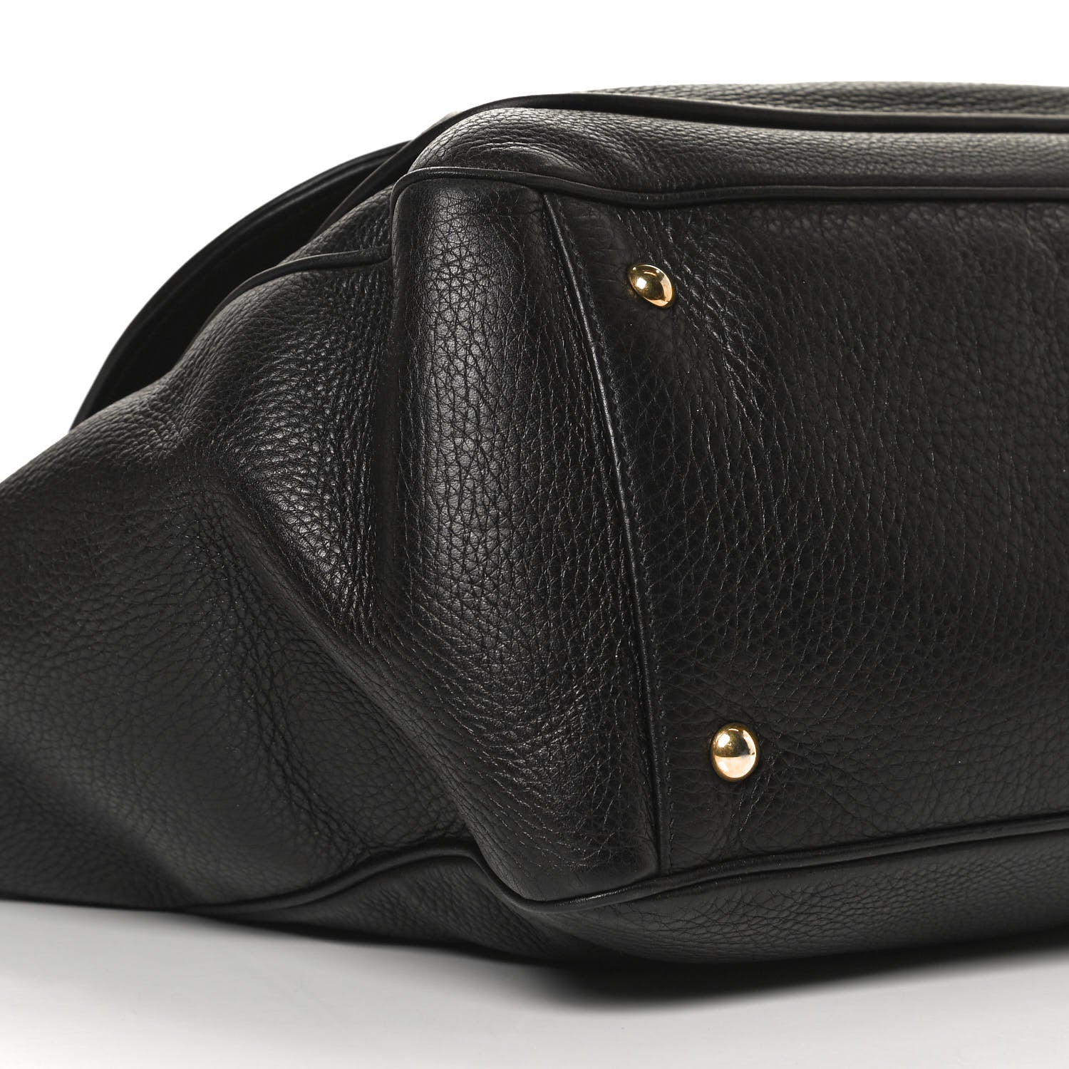 Gucci Pebbled Calfskin Medium 1973 Top Handle Satchel Black 9 of 14