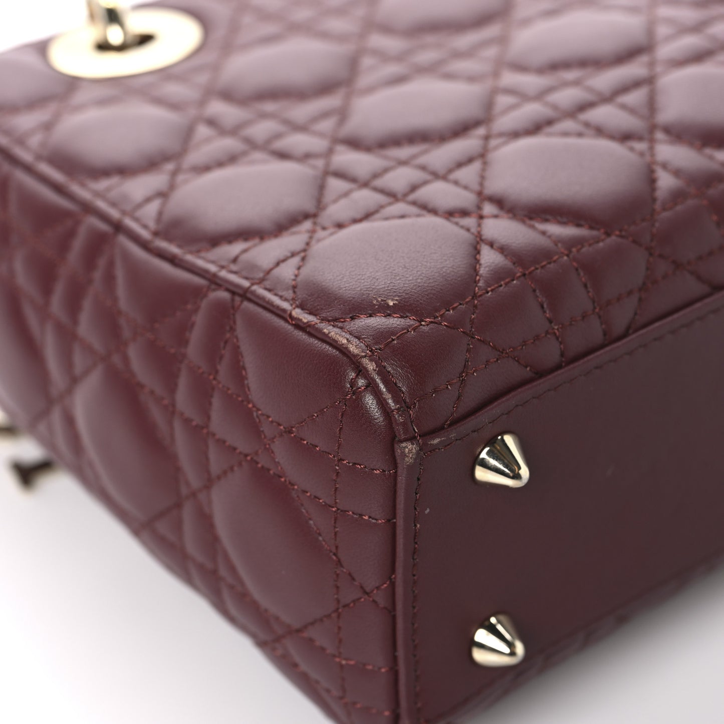 Lambskin Cannage Small My ABCDior Lady Dior Red Bricks