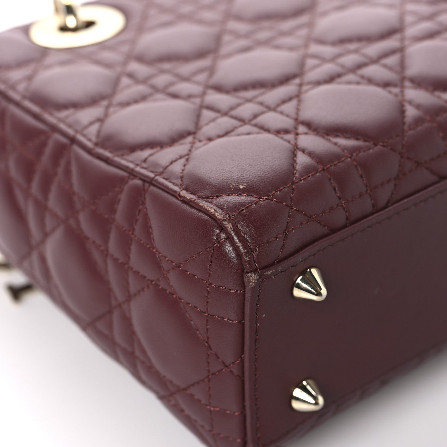 Christian Dior Lambskin Cannage Small My ABCDior Lady Dior Red Bricks 11 of 14