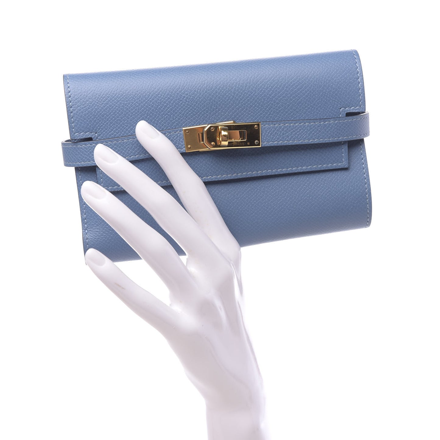 Epsom Medium Kelly Wallet Bleu Agate