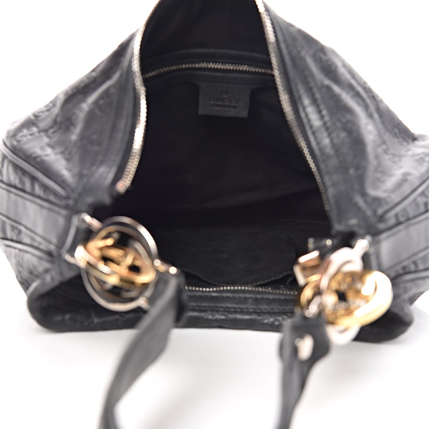 Gucci Guccissima Medium GG Twins Hobo Black 5 of 18