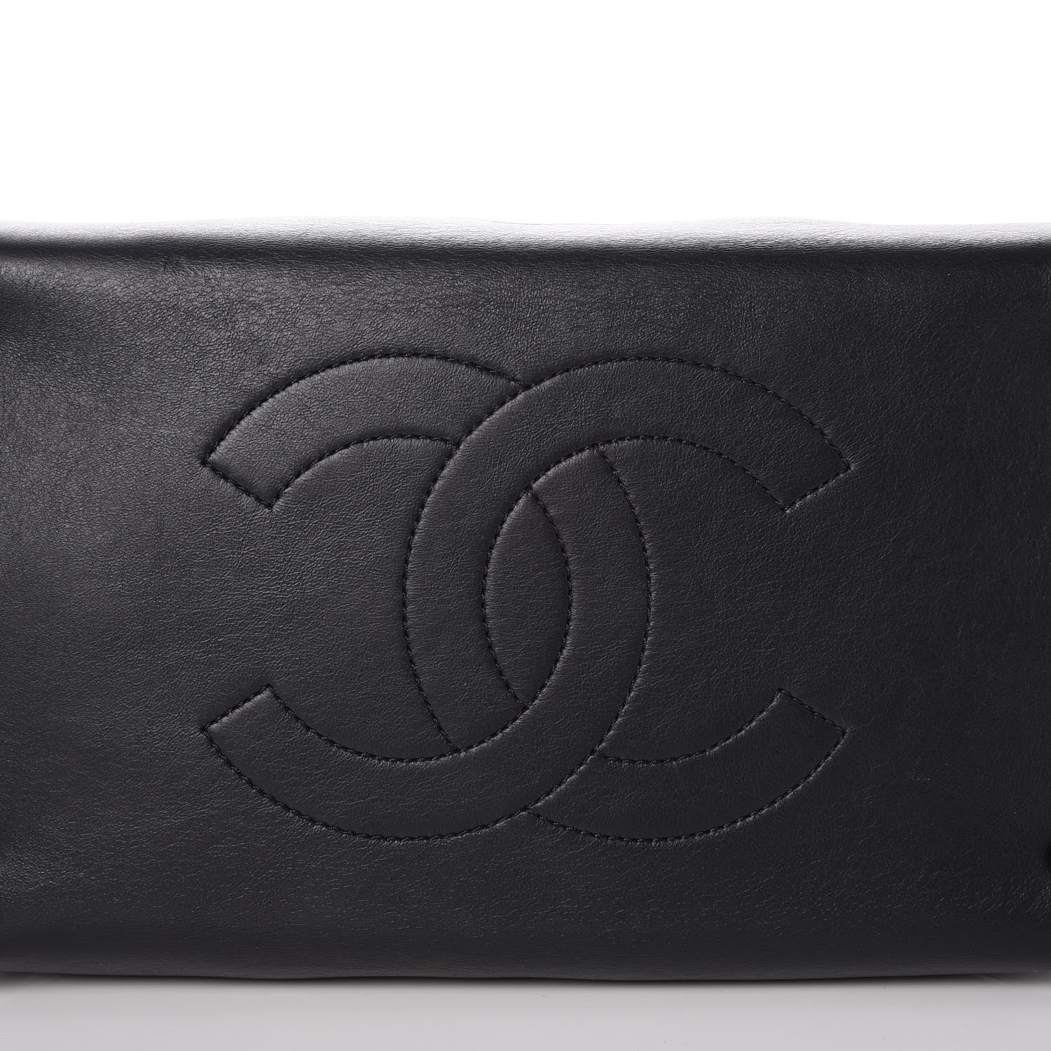Chanel Calfskin Quilted Small Easy Shopping Tote Black 9 of 9