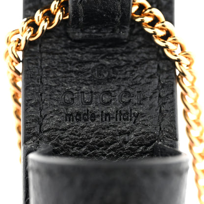 Gucci Textured Dollar Calfskin Enamel GG Lipstick Holder Necklace Black 7 of 8
