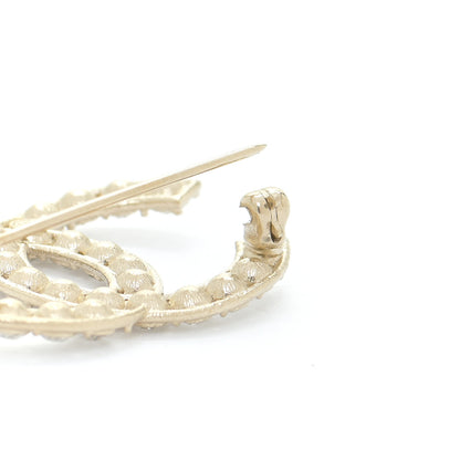 Chanel Crystal CC Brooch Gold 3 of 5