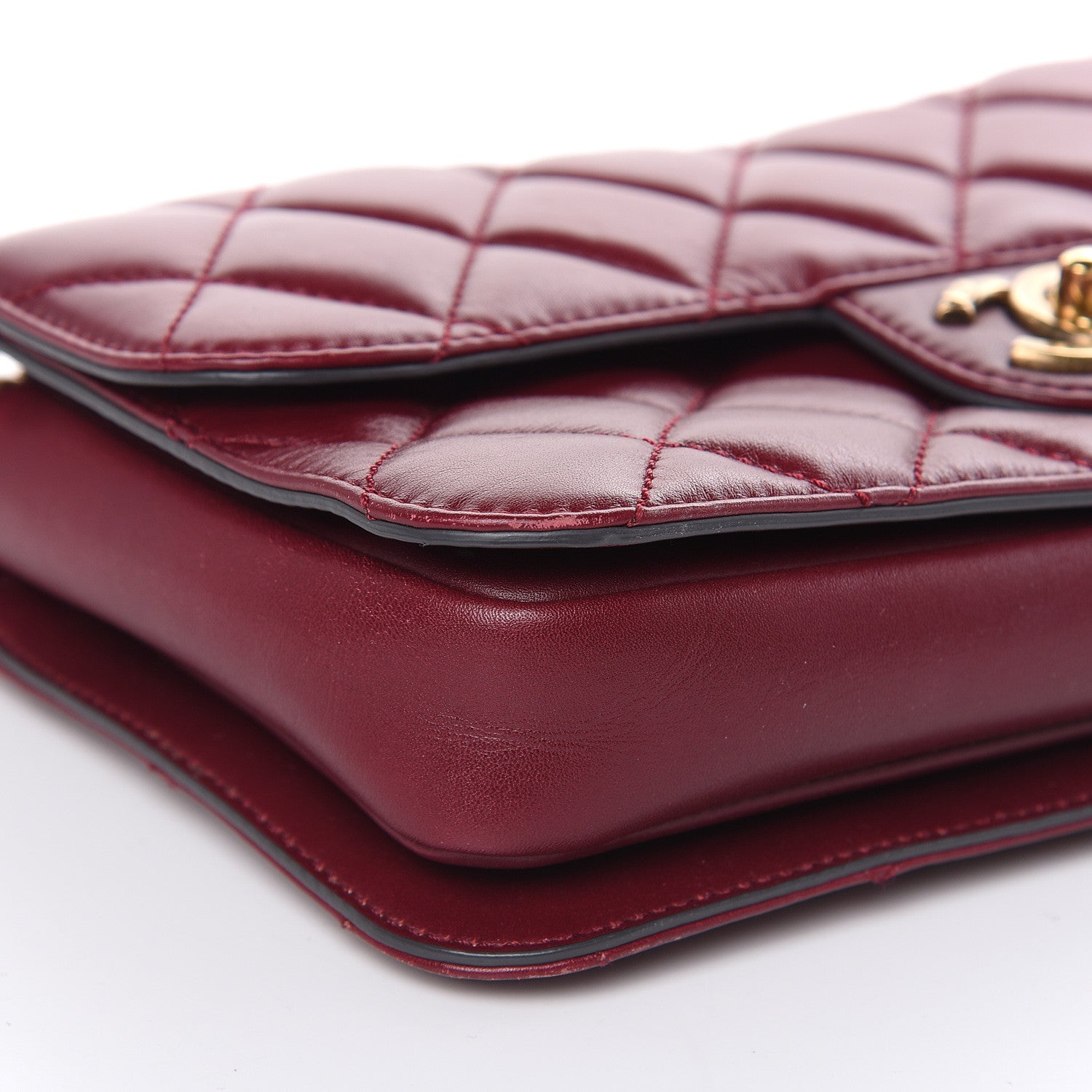 Chanel Calfskin Perfect Edge Medium Flap Burgundy 8 of 12