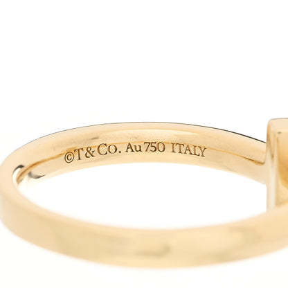 Tiffany 18K Yellow Gold Diamond T T1 Ring 49 5 3 of 4