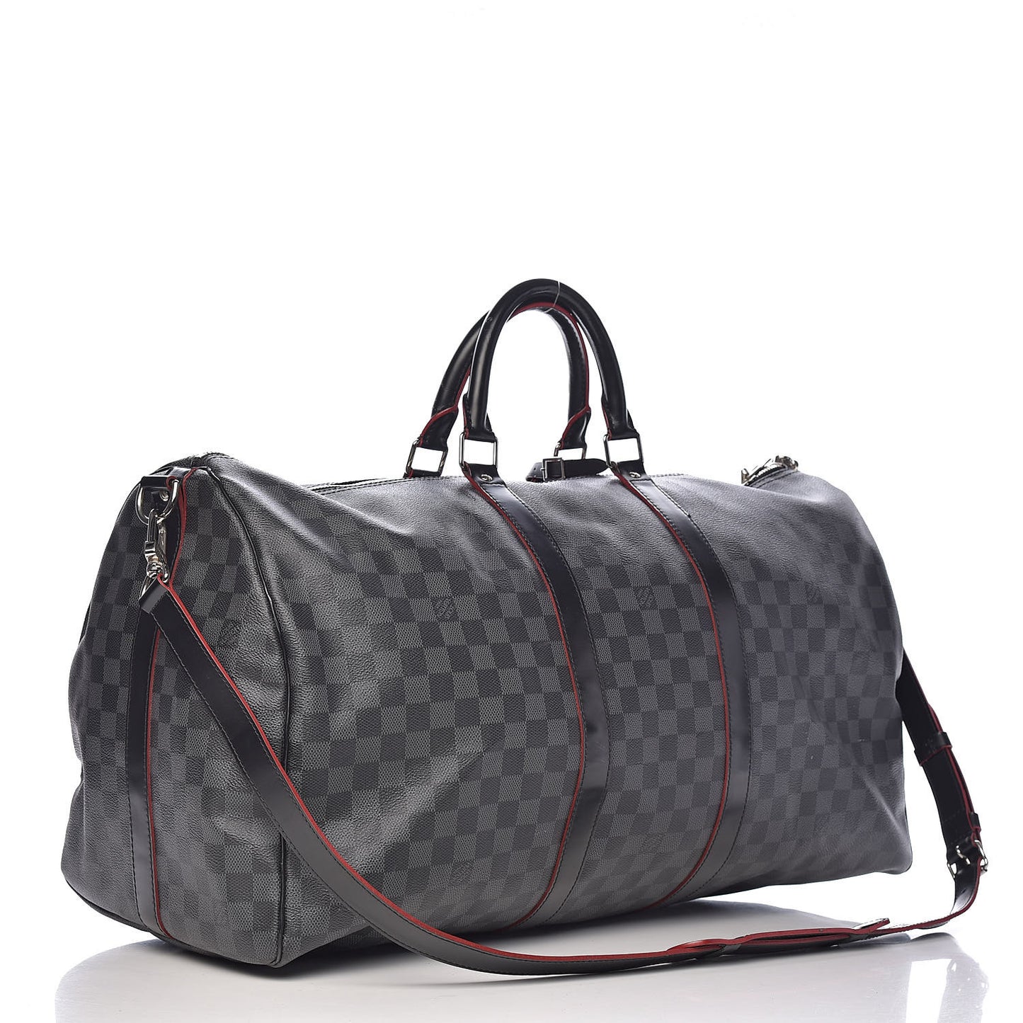 Damier Graphite Keepall Bandouliere 55 Rouge