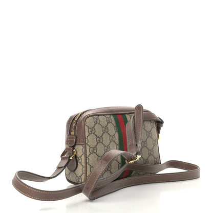 Gucci GG Supreme Monogram Web Mini Ophidia Shoulder Bag Brown 3 of 11