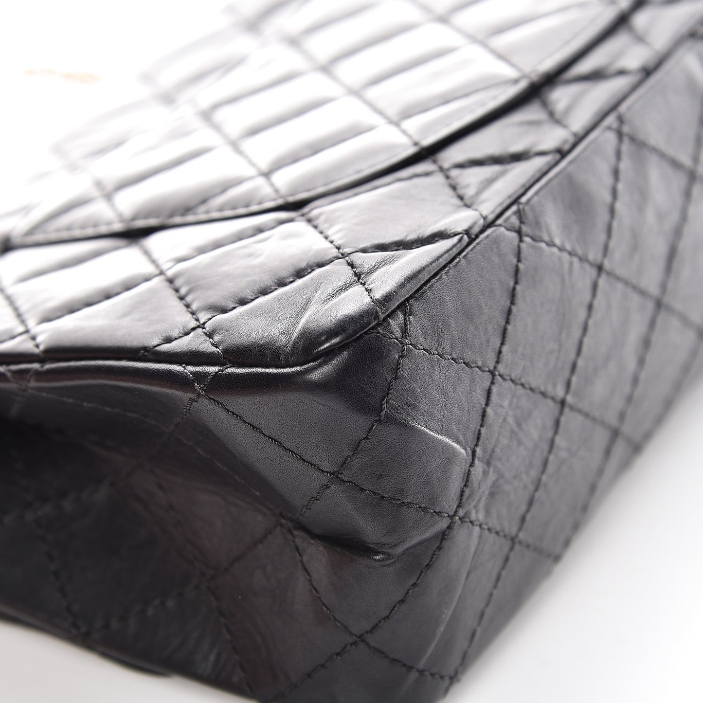 Aged Calfskin Quilted 2.55 Reissue 226 Flap Black