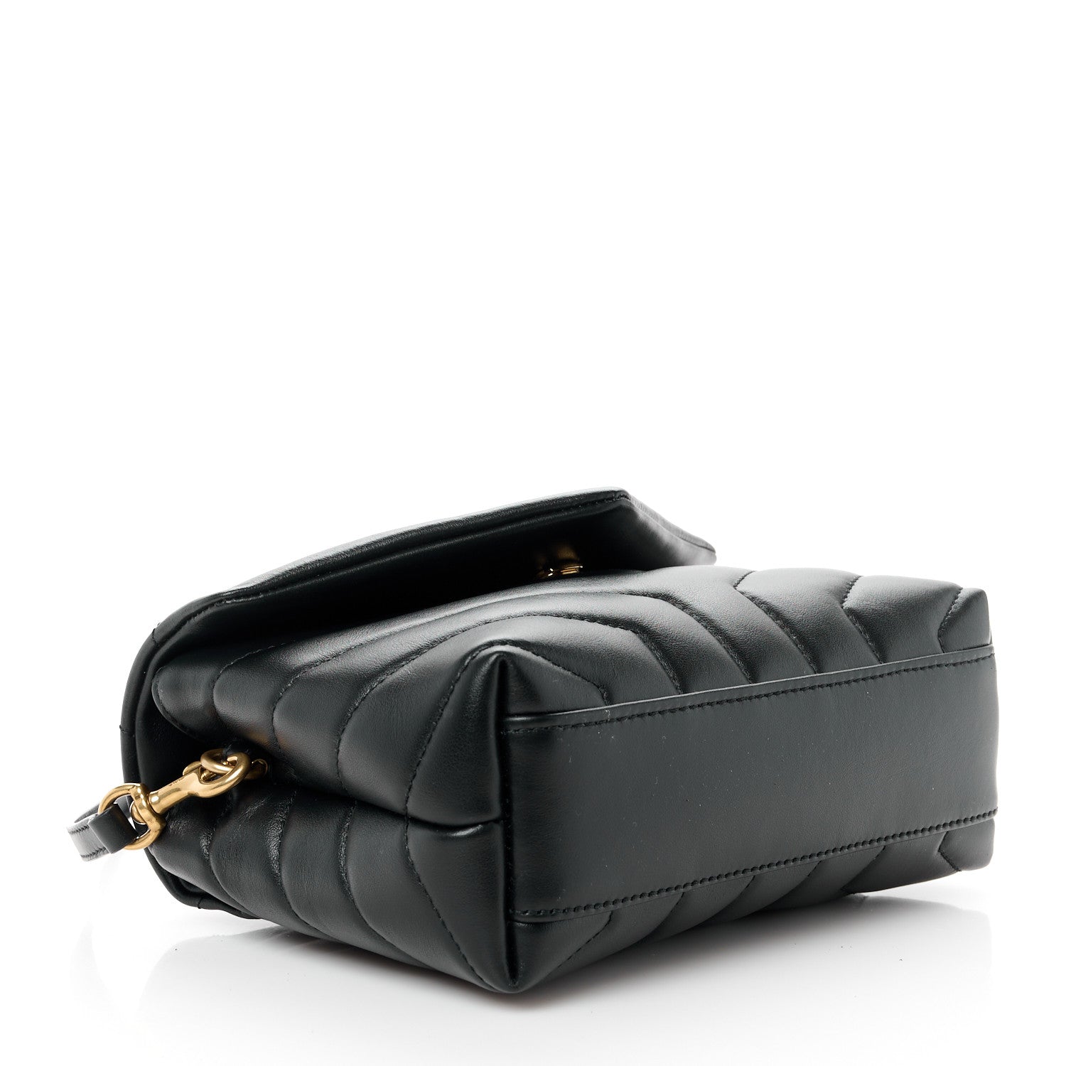 Saint Laurent Calfskin Y Quilted Monogram Toy Loulou Crossbody Bag Black 4 of 12