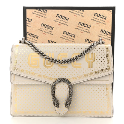 Gucci X SEGA Calfskin GUCCY Stars Medium Dionysus Shoulder Bag Mystic White Gold 11 of 11