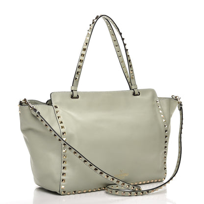 Valentino Garavani Vitello Medium Rockstud Tote Green Tea Sorbet 4 of 8