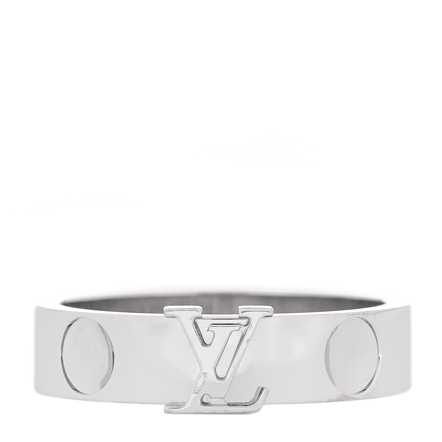 Louis Vuitton 18K White Gold Empreinte LV Ring 58 8.5 1 of 4