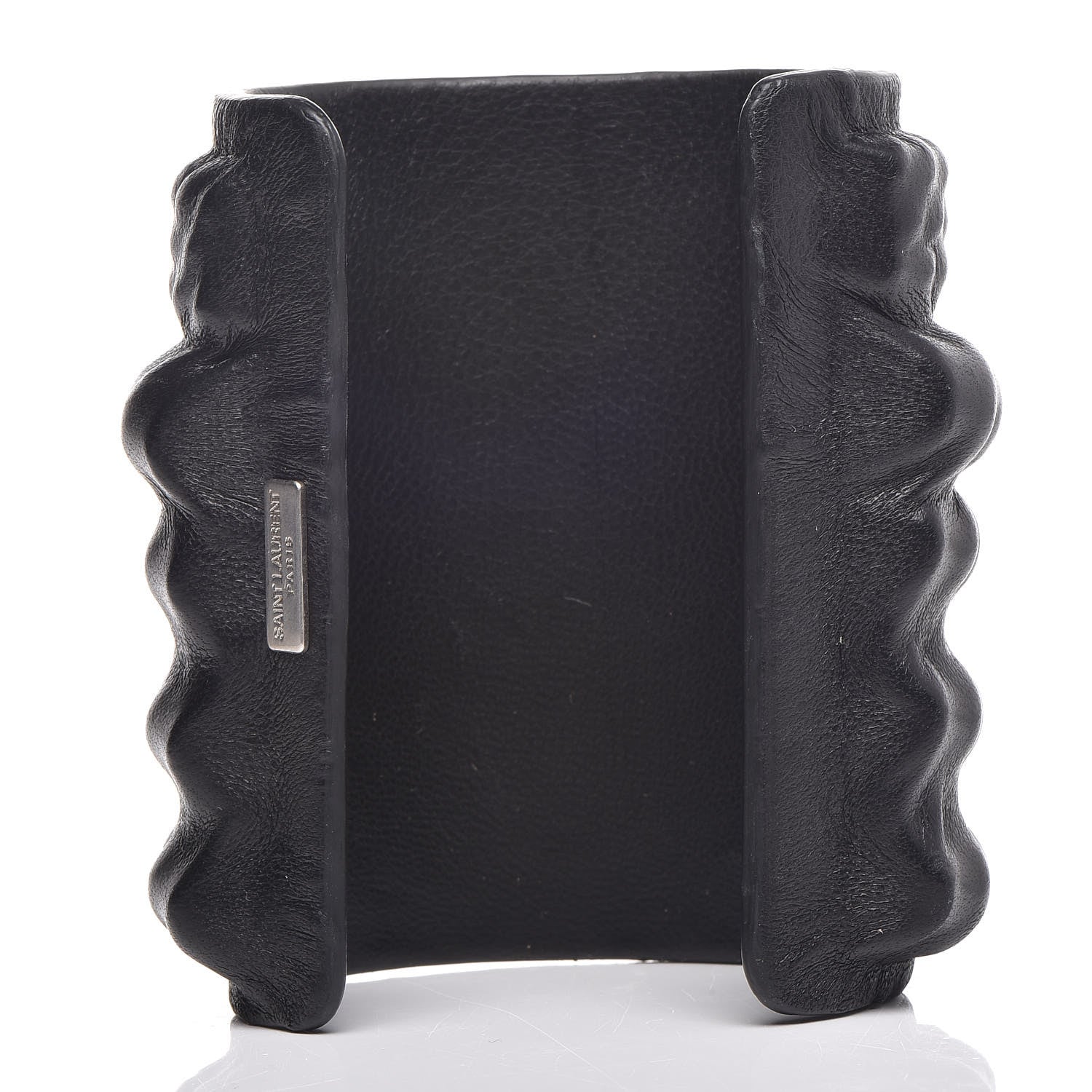 Saint Laurent Lambskin Minimaliste Cuff Black 3 of 4