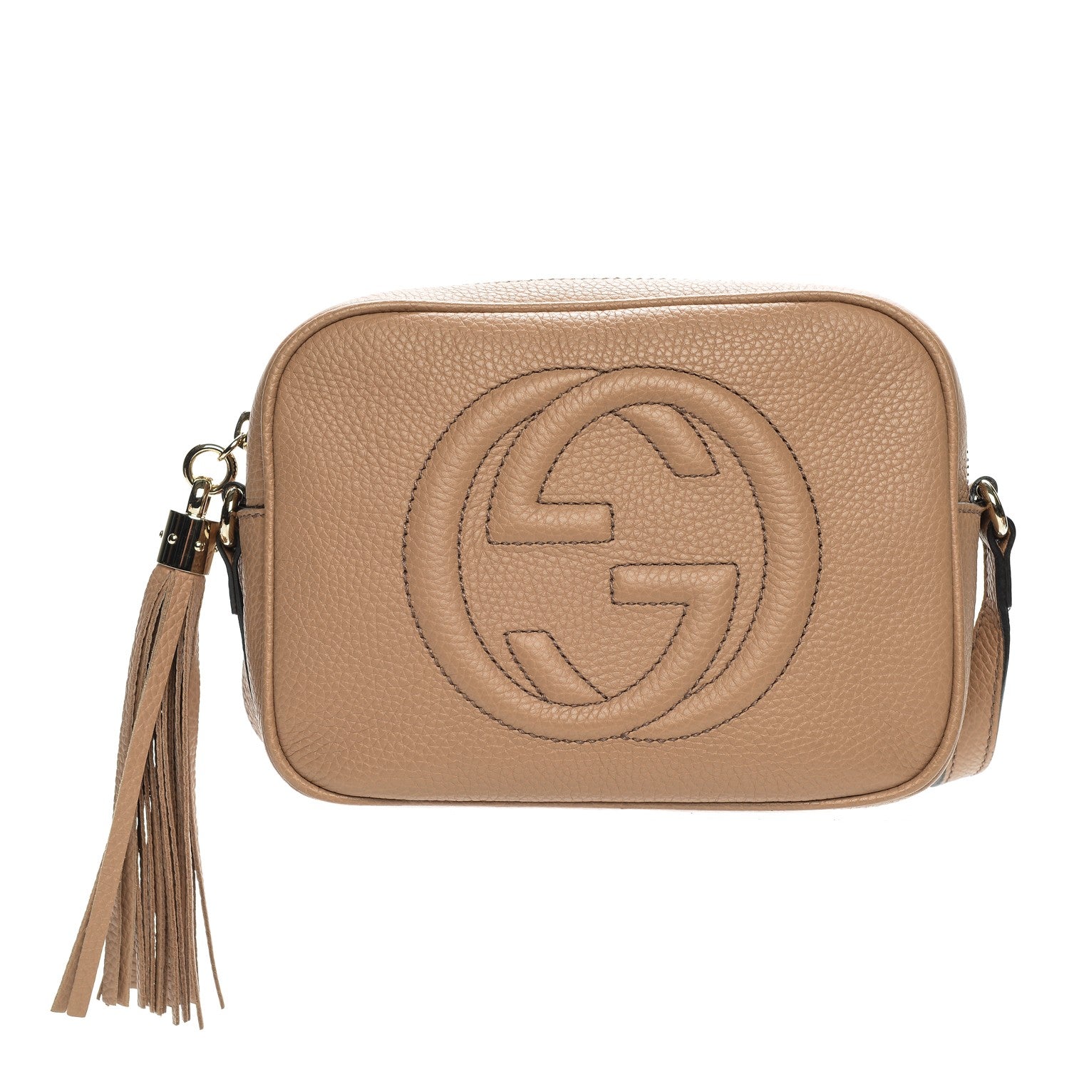 Gucci Pebbled Calfskin Small Soho Disco Bag Rose Beige 1 of 6