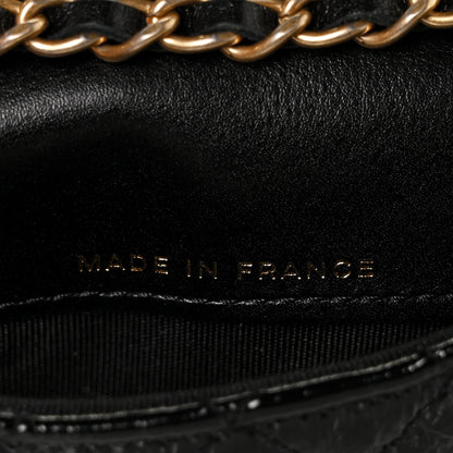 Chanel Shiny Aged Calfskin Quilted Waist Belt Bag Black 7 of 11