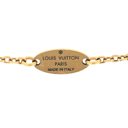 Louis Vuitton Brass Essential V Necklace Gold 4 of 4