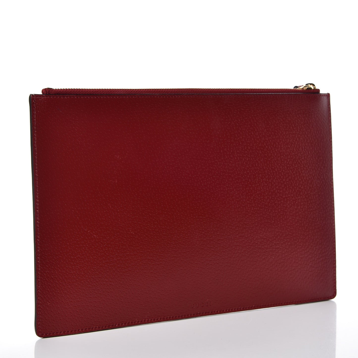 GG Supreme Monogram Tian Large Zip Pouch Beige Multicolor Red