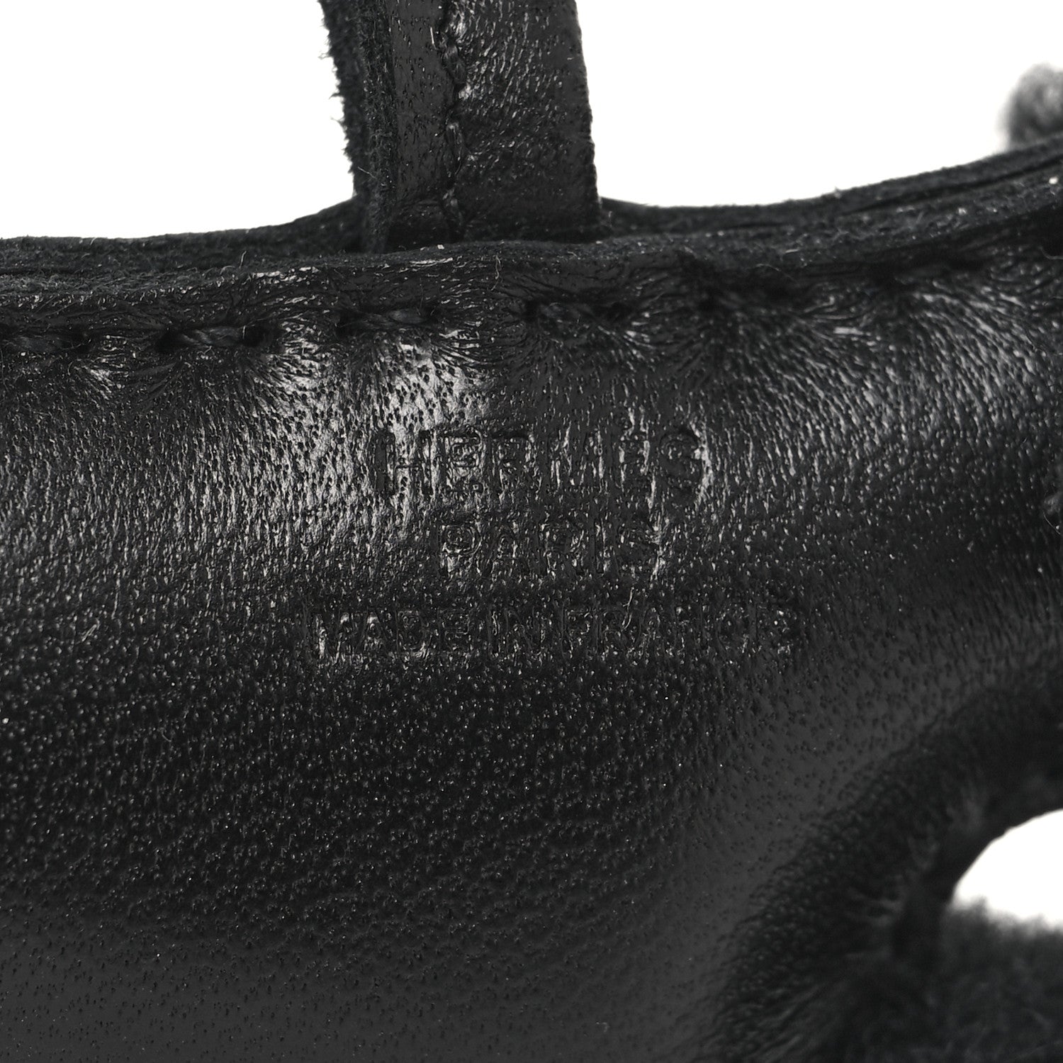 Hermes Milo Lambskin Shearling Budy Punk Charm Black 3 of 3