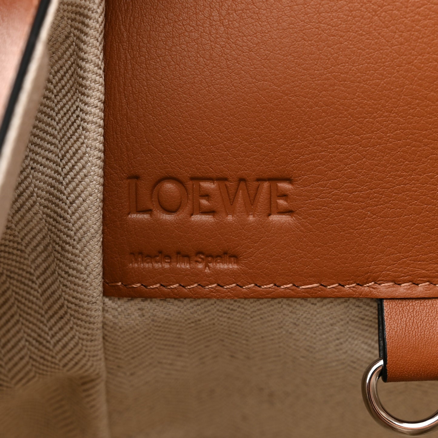 Calfskin Small Hammock Shoulder Bag Light Oat Tan