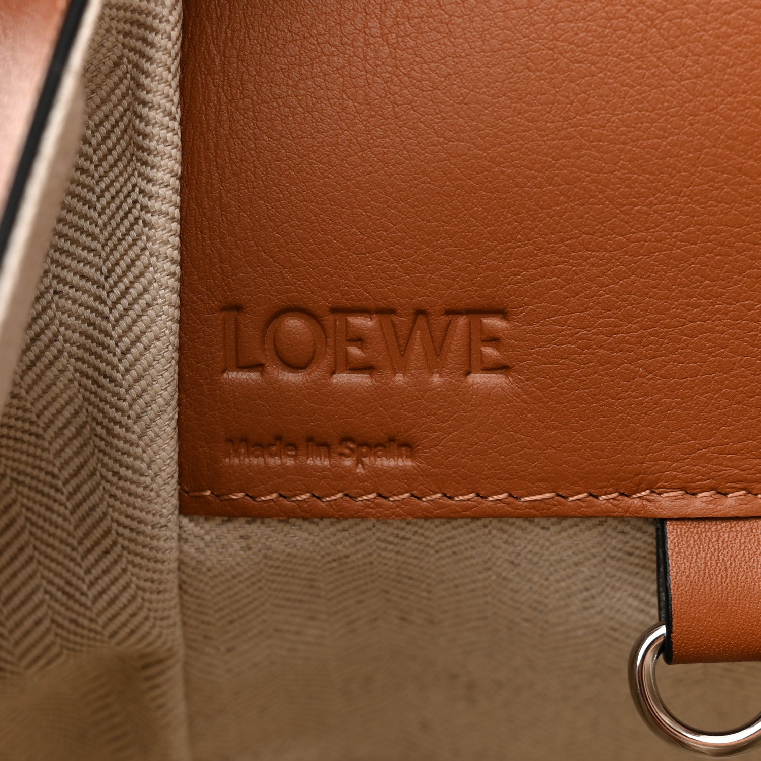 Loewe Calfskin Small Hammock Shoulder Bag Light Oat Tan 6 of 10