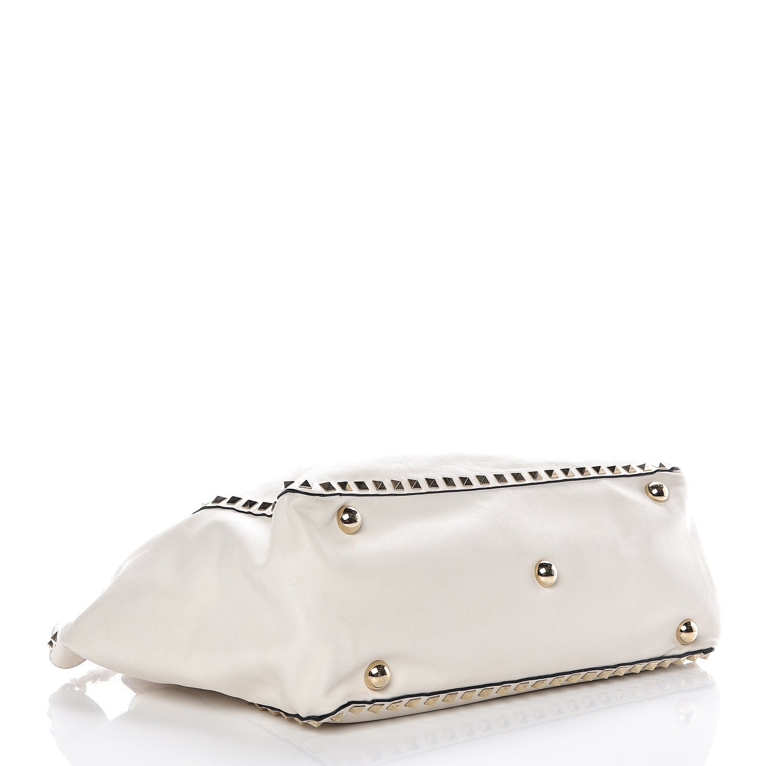 Valentino Garavani Vitello Medium Rockstud Tote Ivory 5 of 20