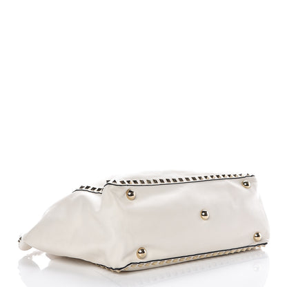 Valentino Garavani Vitello Medium Rockstud Tote Ivory 5 of 20
