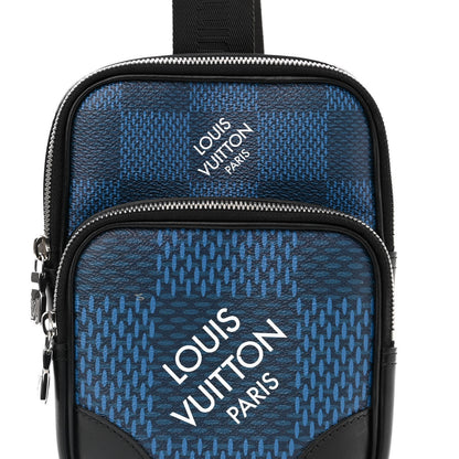 Louis Vuitton Damier Graphite 3D Amazone Sling Bag Navy Black 8 of 11