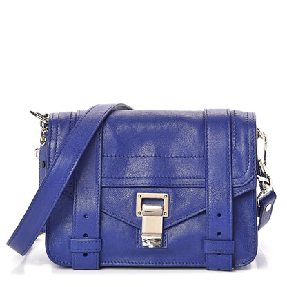 Proenza Schouler Lambskin PS1 Mini Pouch Messenger Cobalt Blue 1 of 9