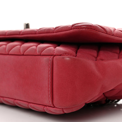 Chanel Iridescent Calfskin Small New Bubble Quilt Flap Fuchsia 10 of 12