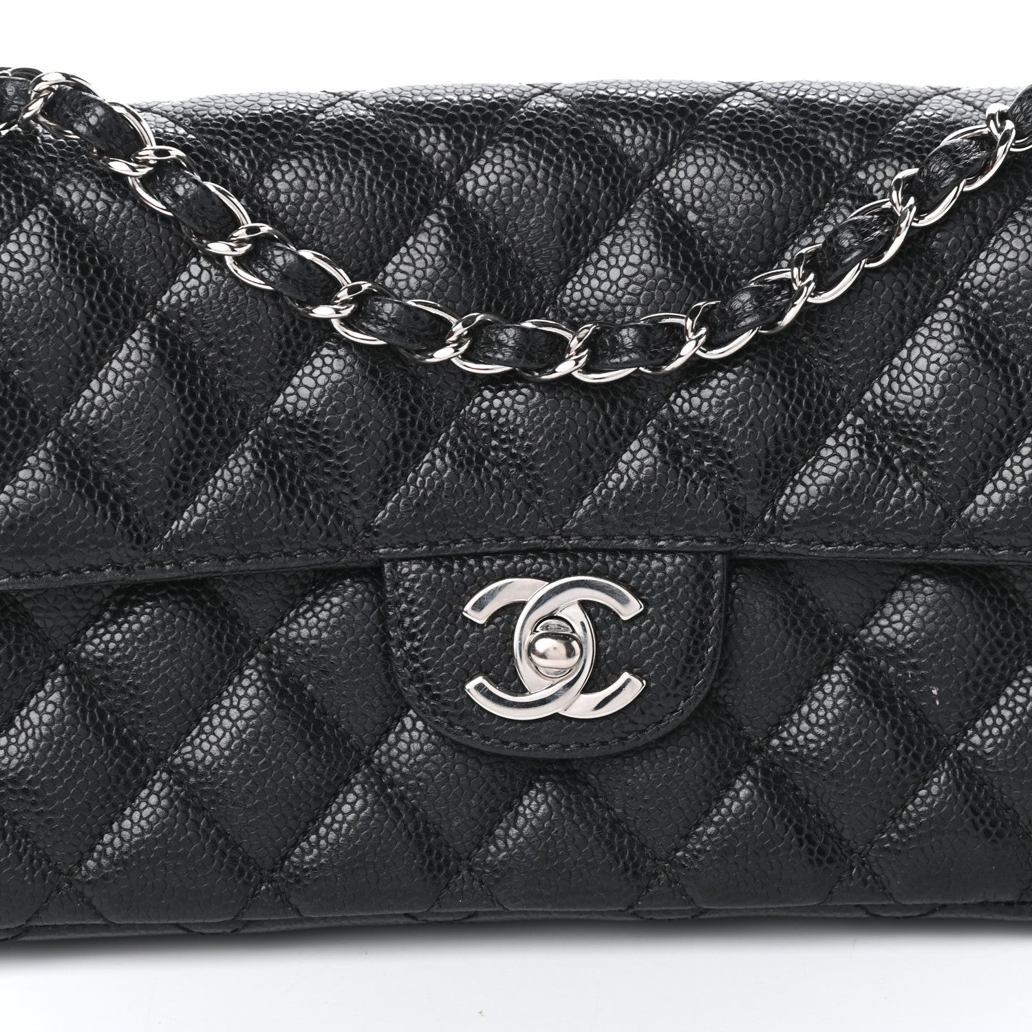 Chanel Caviar Quilted East West Flap Black 8 of 10